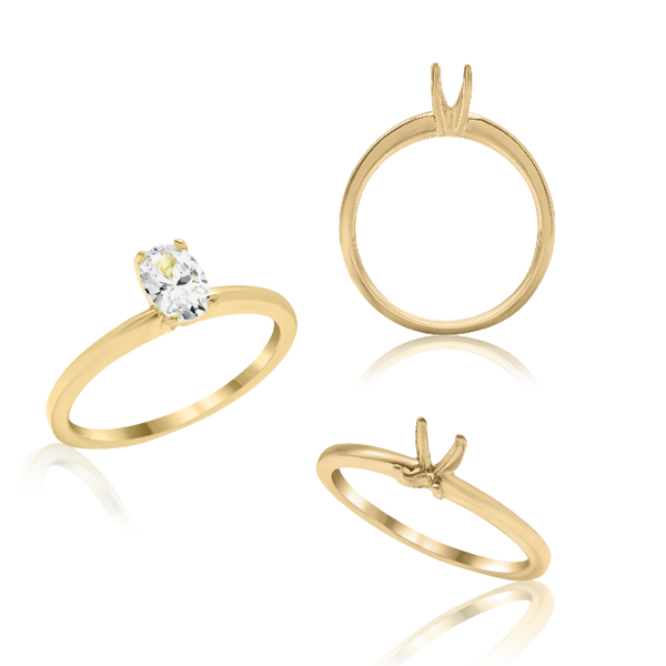 ITI NYC Oval 4 Prong High TIF Style Solitaire