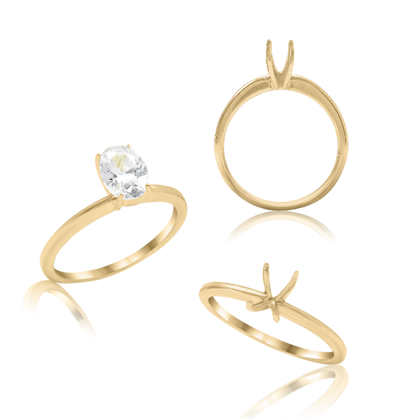 ITI NYC Oval 4 Prong High TIF Style Solitaire