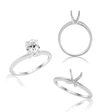 Load image into Gallery viewer, ITI NYC Oval 4 Prong High TIF Style Solitaire (5mm-15mm)
