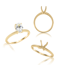 Load image into Gallery viewer, ITI NYC Oval 4 Prong High TIF Style Solitaire (5mm-15mm)
