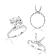 Load image into Gallery viewer, ITI NYC Oval 4 Prong High TIF Style Solitaire (5mm-15mm)
