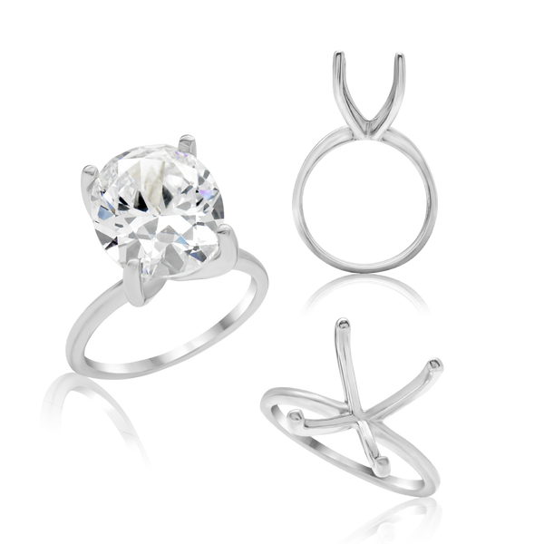 ITI NYC Oval 4 Prong High TIF Style Solitaire
