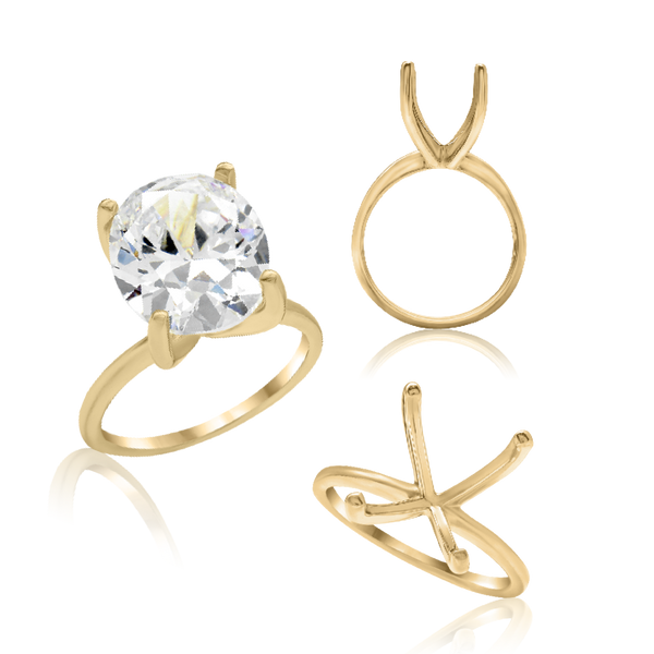 ITI NYC Oval 4 Prong High TIF Style Solitaire