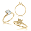 ITI NYC Oval 4 Prong Basket Solitaire