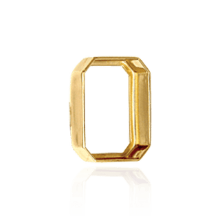 ITI NYC Emerald Shape Low Bezels in 14K Gold (8.00 x 6.00 mm - 20.00 x 15.00 mm)