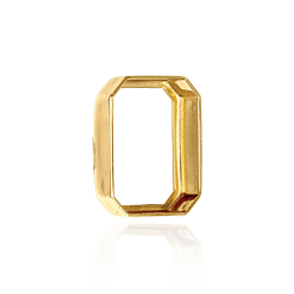 ITI NYC Emerald Shape Low Bezels in 14K Gold (8.00 x 6.00 mm - 20.00 x 15.00 mm)