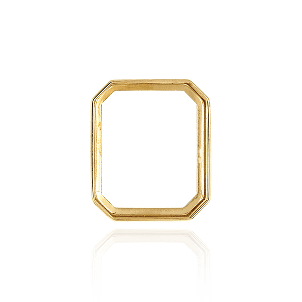 ITI NYC Emerald Shape Low Bezels in 14K Gold (8.00 x 6.00 mm - 20.00 x 15.00 mm)