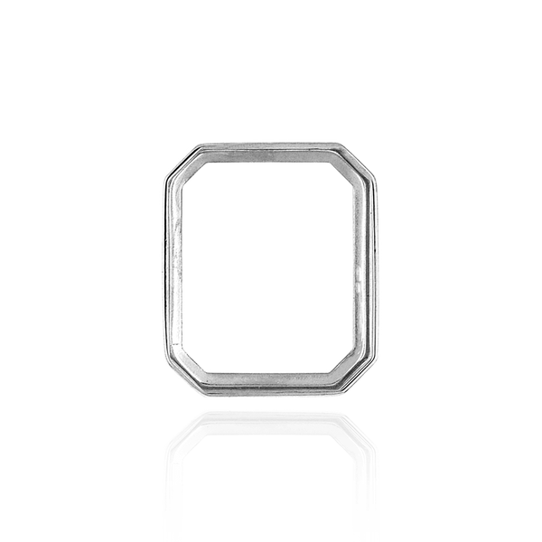 ITI NYC Octagon Shape Low Bezels in Sterling Silver (8.00 x 6.00 mm - 20.00 x 15.00 mm)