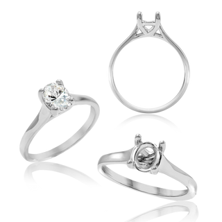 ITI NYC Oval 4 Prong Lucida Solitaire