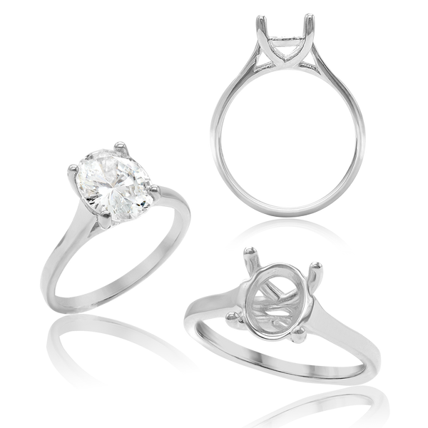 ITI NYC Oval 4 Prong Lucida Solitaire