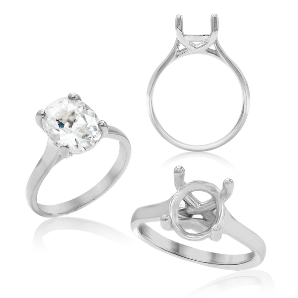 ITI NYC Oval 4 Prong Lucida Solitaire