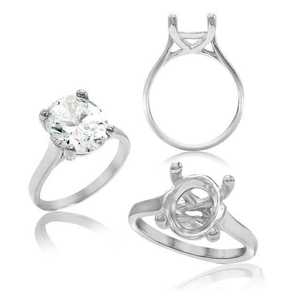ITI NYC Oval 4 Prong Lucida Solitaire