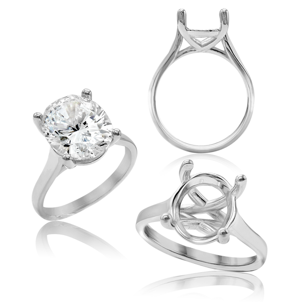 ITI NYC Oval 4 Prong Lucida Solitaire