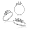 ITI NYC Oval Lucida 4 Prong with Side Stones