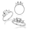 ITI NYC Oval Lucida 4 Prong with Side Stones