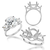 ITI NYC Oval Lucida 4 Prong with Side Stones
