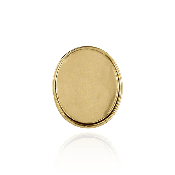 ITI NYC Oval Low Bezels With Closed Back in 14K Gold (5.00 x 3.00 mm - 20.00 x 15.00 mm)