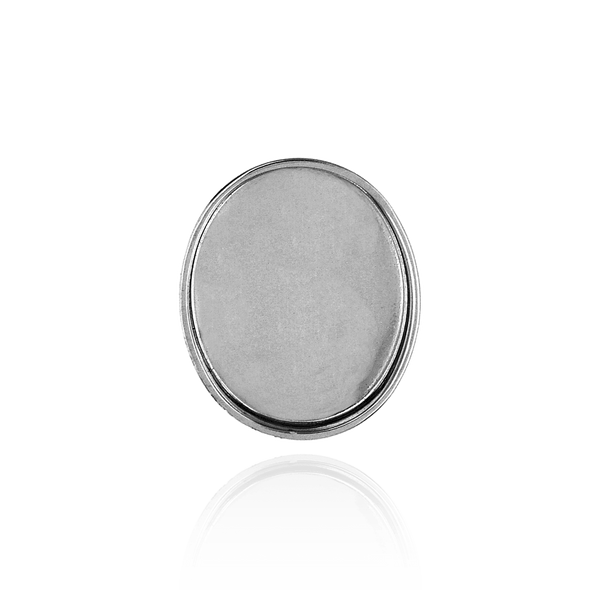 ITI NYC Oval Low Bezels With Closed Back in Sterling Silver (5.00 x 3.00 mm - 20.00 x 15.00 mm)