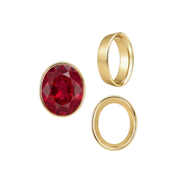ITI NYC Oval Tapered Bezels in 14K Gold (3.50 x 2.00 mm - 13.00 x 11.00 mm)