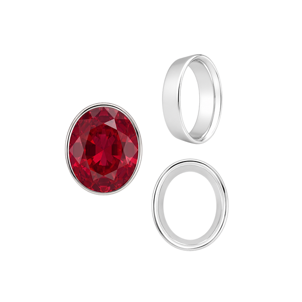 ITI NYC Oval Tapered Bezels in Sterling Silver (3.50 x 2.00 mm - 13.00 x 11.00 mm)