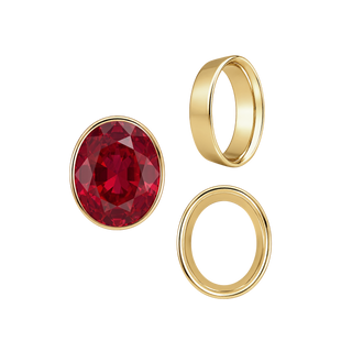 ITI NYC Oval Tapered Bezels in 14K Gold (3.50 x 2.00 mm - 13.00 x 11.00 mm)