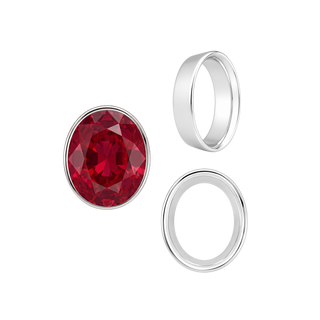 ITI NYC Oval Tapered Bezels in Sterling Silver (3.50 x 2.00 mm - 13.00 x 11.00 mm)