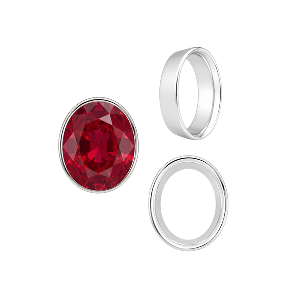 ITI NYC Oval Tapered Bezels in Sterling Silver (3.50 x 2.00 mm - 13.00 x 11.00 mm)