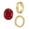 ITI NYC Oval Tapered Bezels in 14K Gold (3.50 x 2.00 mm - 13.00 x 11.00 mm)