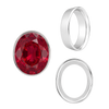 ITI NYC Oval Tapered Bezels in Sterling Silver (3.50 x 2.00 mm - 13.00 x 11.00 mm)