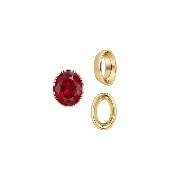 ITI NYC Oval Tapered Bezels in 14K Gold (3.50 x 2.00 mm - 13.00 x 11.00 mm)