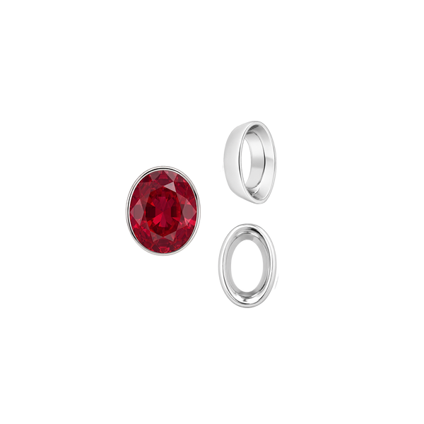 ITI NYC Oval Tapered Bezels in Sterling Silver (3.50 x 2.00 mm - 13.00 x 11.00 mm)