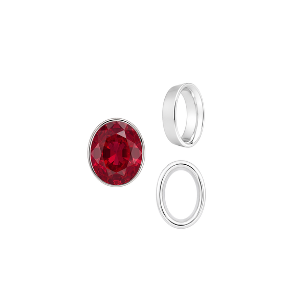 ITI NYC Oval Tapered Bezels in Sterling Silver (3.50 x 2.00 mm - 13.00 x 11.00 mm)