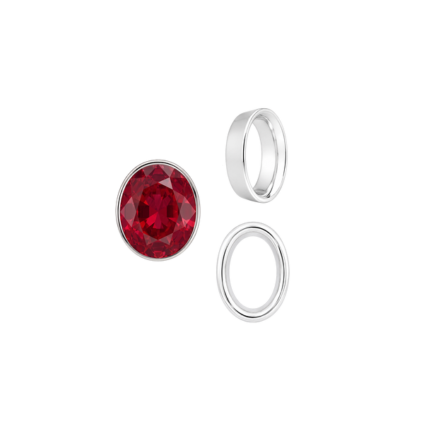 ITI NYC Oval Tapered Bezels in Sterling Silver (3.50 x 2.00 mm - 13.00 x 11.00 mm)