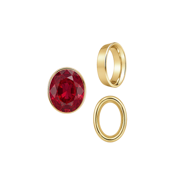 ITI NYC Oval Tapered Bezels in 14K Gold (3.50 x 2.00 mm - 13.00 x 11.00 mm)