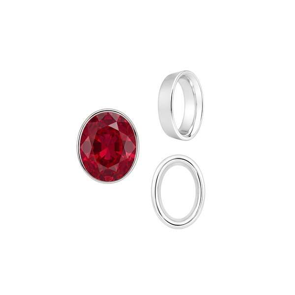 ITI NYC Oval Tapered Bezels in Sterling Silver (3.50 x 2.00 mm - 13.00 x 11.00 mm)