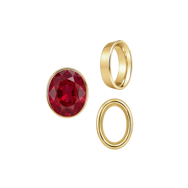 ITI NYC Oval Tapered Bezels in 14K Gold (3.50 x 2.00 mm - 13.00 x 11.00 mm)