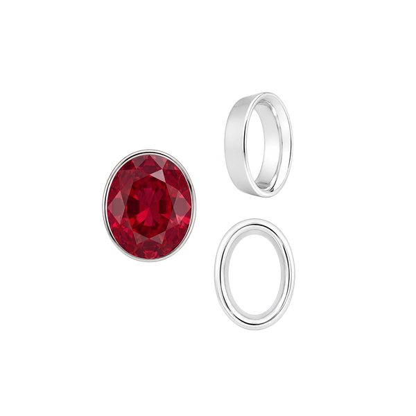 ITI NYC Oval Tapered Bezels in Sterling Silver (3.50 x 2.00 mm - 13.00 x 11.00 mm)