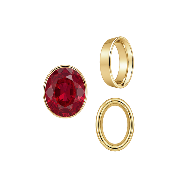 ITI NYC Oval Tapered Bezels in 14K Gold (3.50 x 2.00 mm - 13.00 x 11.00 mm)