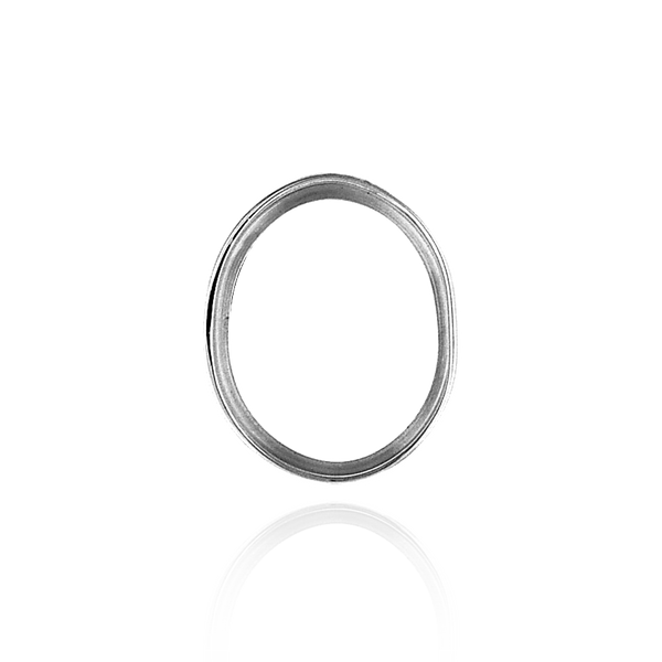 ITI NYC Oval High Bezels With Bearing in Sterling Silver (7.00 x 5.00 mm - 9.00 x 7.00 mm)