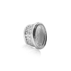 ITI NYC Oval Motif High Bezel in Sterling Silver (6.00 x 4.00 mm - 12.00 x 10.00 mm)
