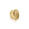 ITI NYC Oval Motif High Bezel in 14K Gold (6.00 x 4.00 mm - 12.00 x 10.00 mm)