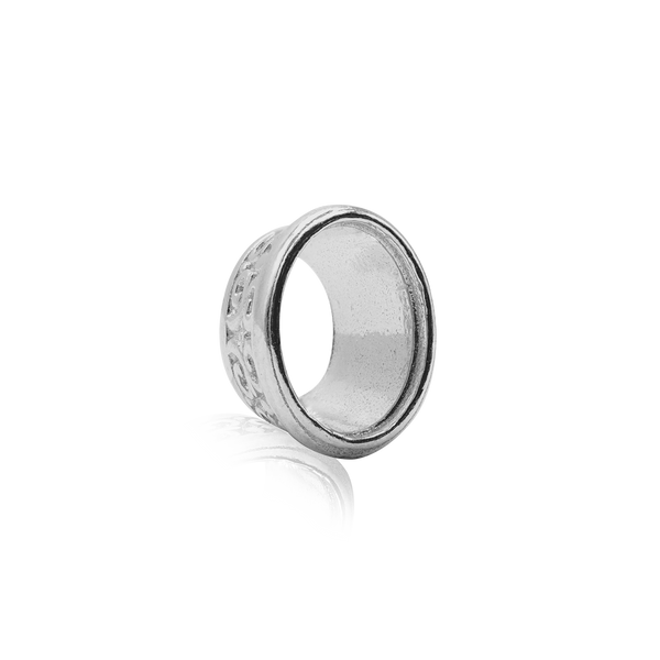ITI NYC Oval Motif High Bezel in Sterling Silver (6.00 x 4.00 mm - 12.00 x 10.00 mm)