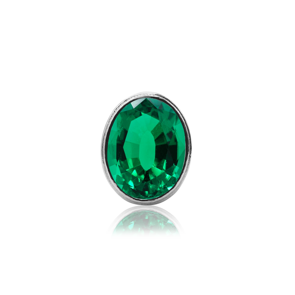 ITI NYC Oval Motif High Bezel in Sterling Silver (6.00 x 4.00 mm - 12.00 x 10.00 mm)