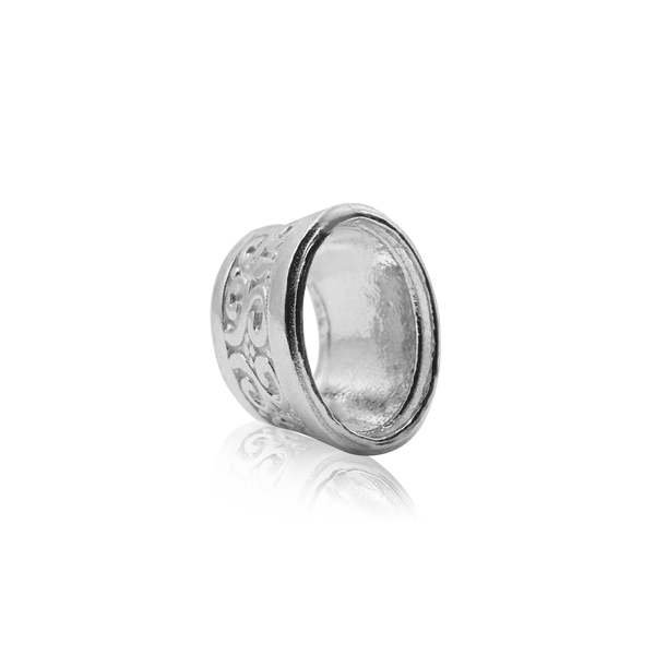 ITI NYC Oval Motif High Bezel in Sterling Silver (6.00 x 4.00 mm - 12.00 x 10.00 mm)