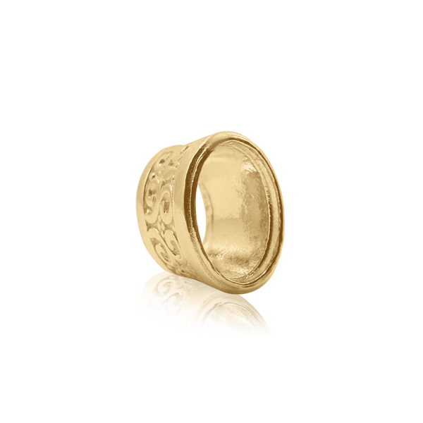 ITI NYC Oval Motif High Bezel in 14K Gold (6.00 x 4.00 mm - 12.00 x 10.00 mm)