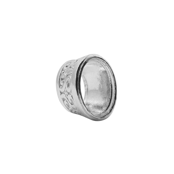 ITI NYC Oval Motif High Bezel in Sterling Silver (6.00 x 4.00 mm - 12.00 x 10.00 mm)