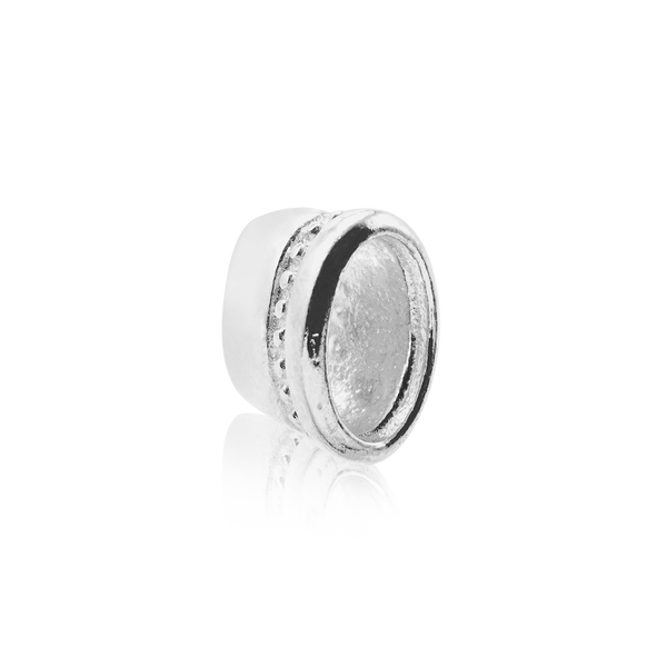 ITI NYC Oval High Bezel with Beaded Detail in 14K Gold (6.00 x 4.00 mm - 12.00 x 10.00 mm)