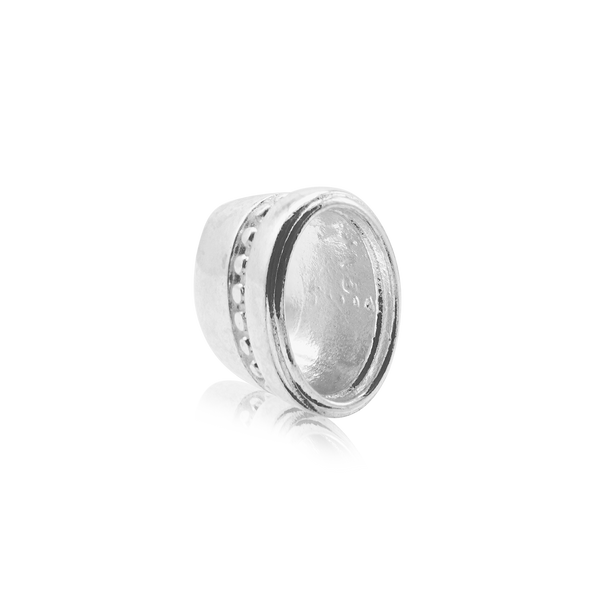 ITI NYC Oval High Bezel with Beaded Detail in 14K Gold (6.00 x 4.00 mm - 12.00 x 10.00 mm)