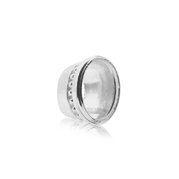 ITI NYC Oval High Bezel with Beaded Detail in 14K Gold (6.00 x 4.00 mm - 12.00 x 10.00 mm)