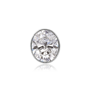 ITI NYC Oval High Bezel with Beaded Detail in Sterling Silver (6.00 x 4.00 mm - 12.00 x 10.00 mm)